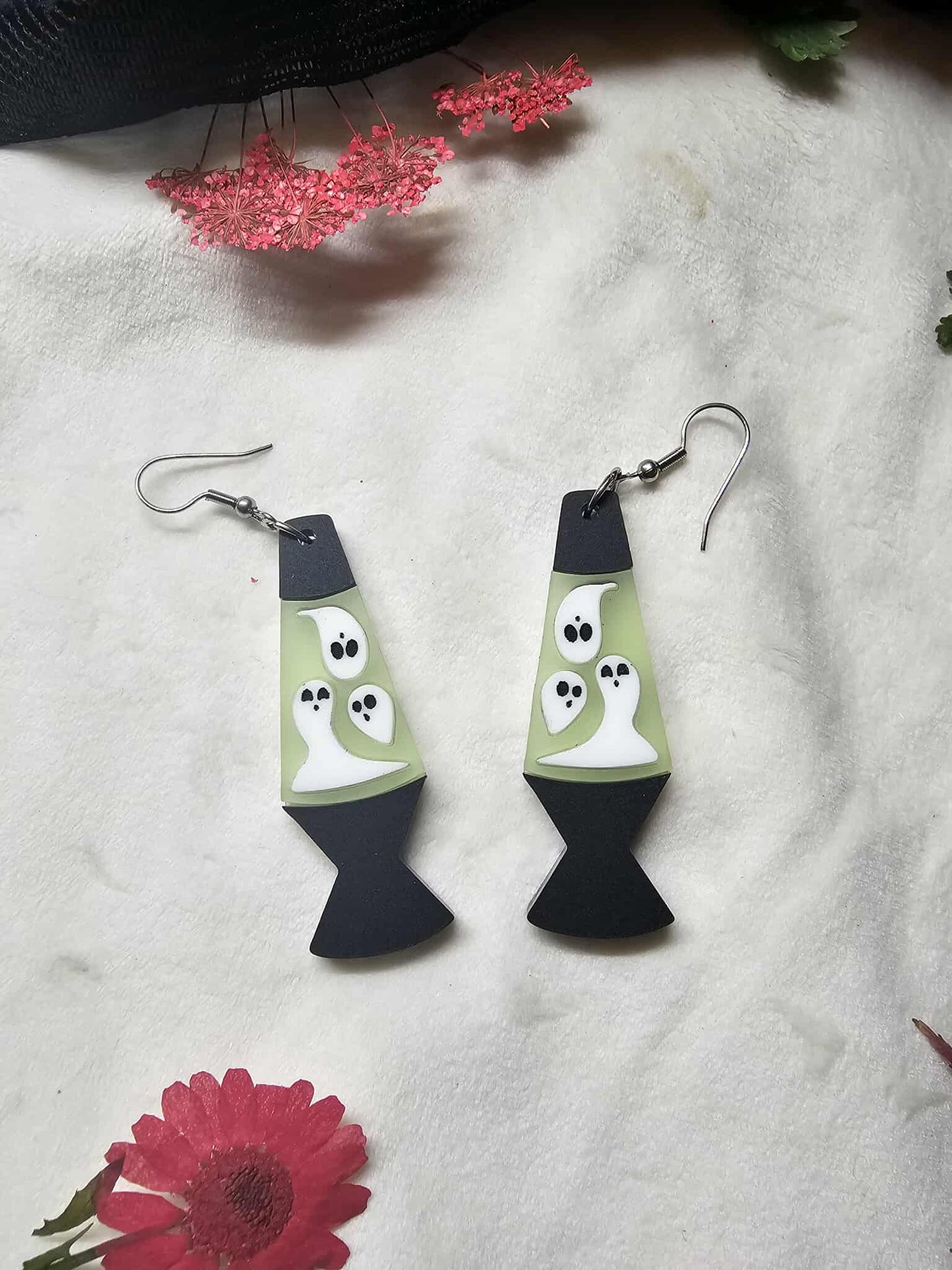 Frosted Green Ghost Lava Lamps