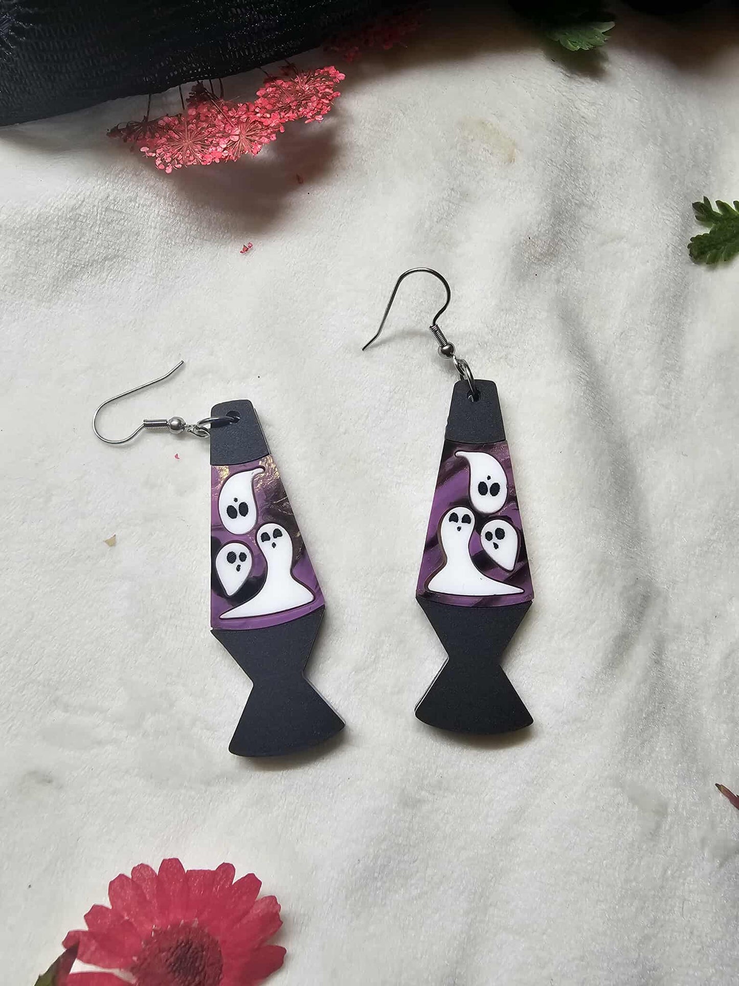 Purple Swirl Ghost Lava Lamps