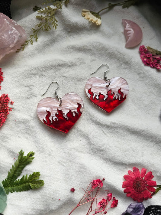 Valentines Flaming Hearts