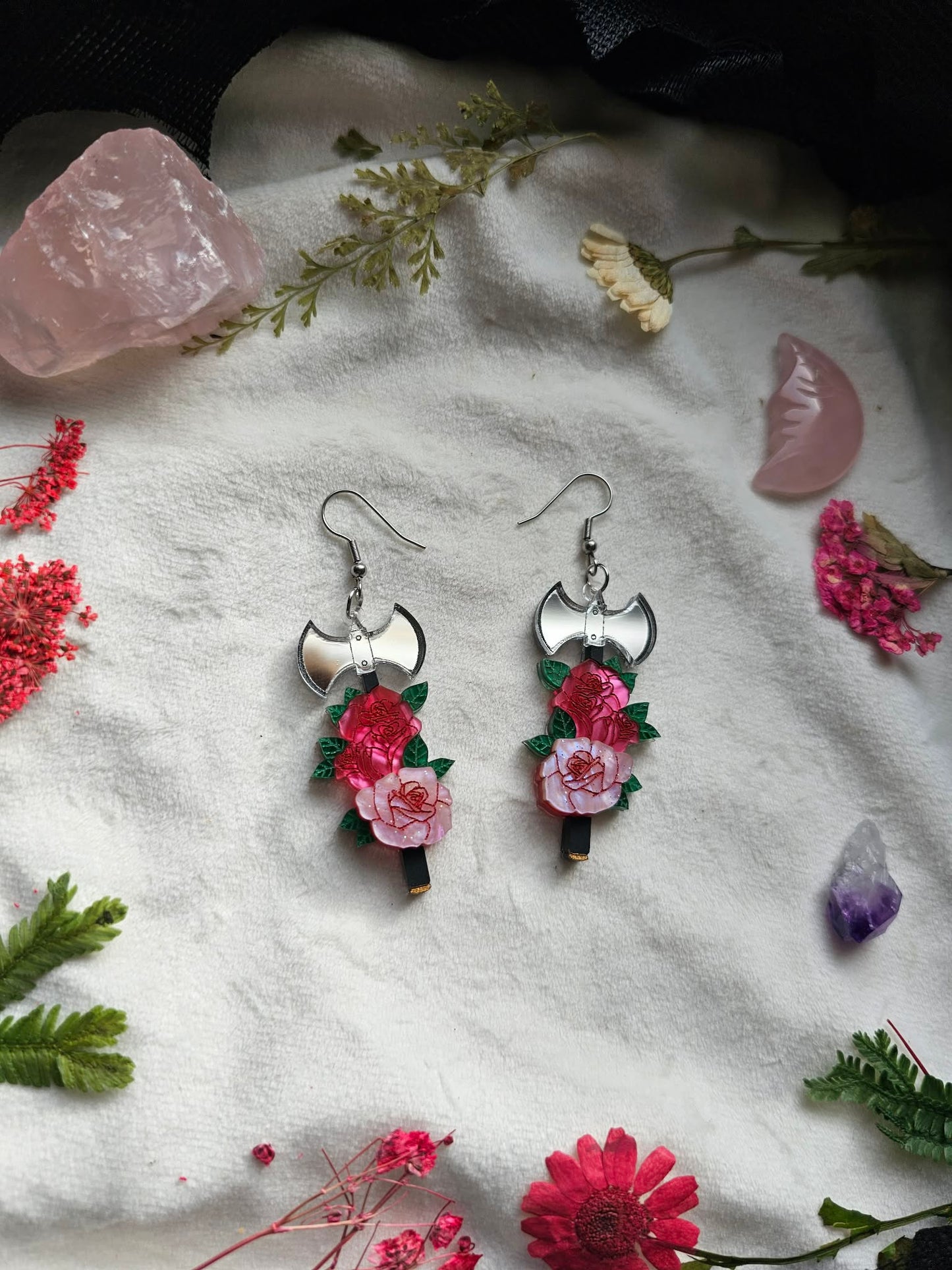 Floral Double-Sided Axes