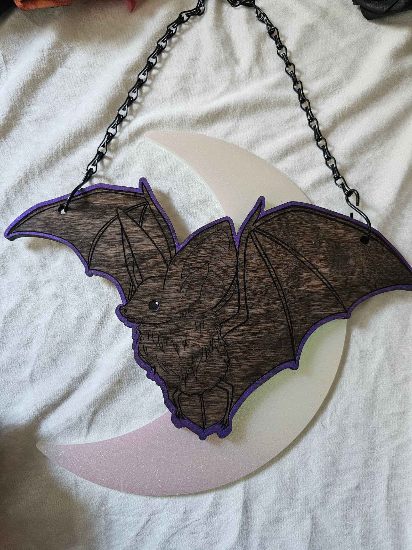 Large Moon Bat - Purple/Opal Shimmer