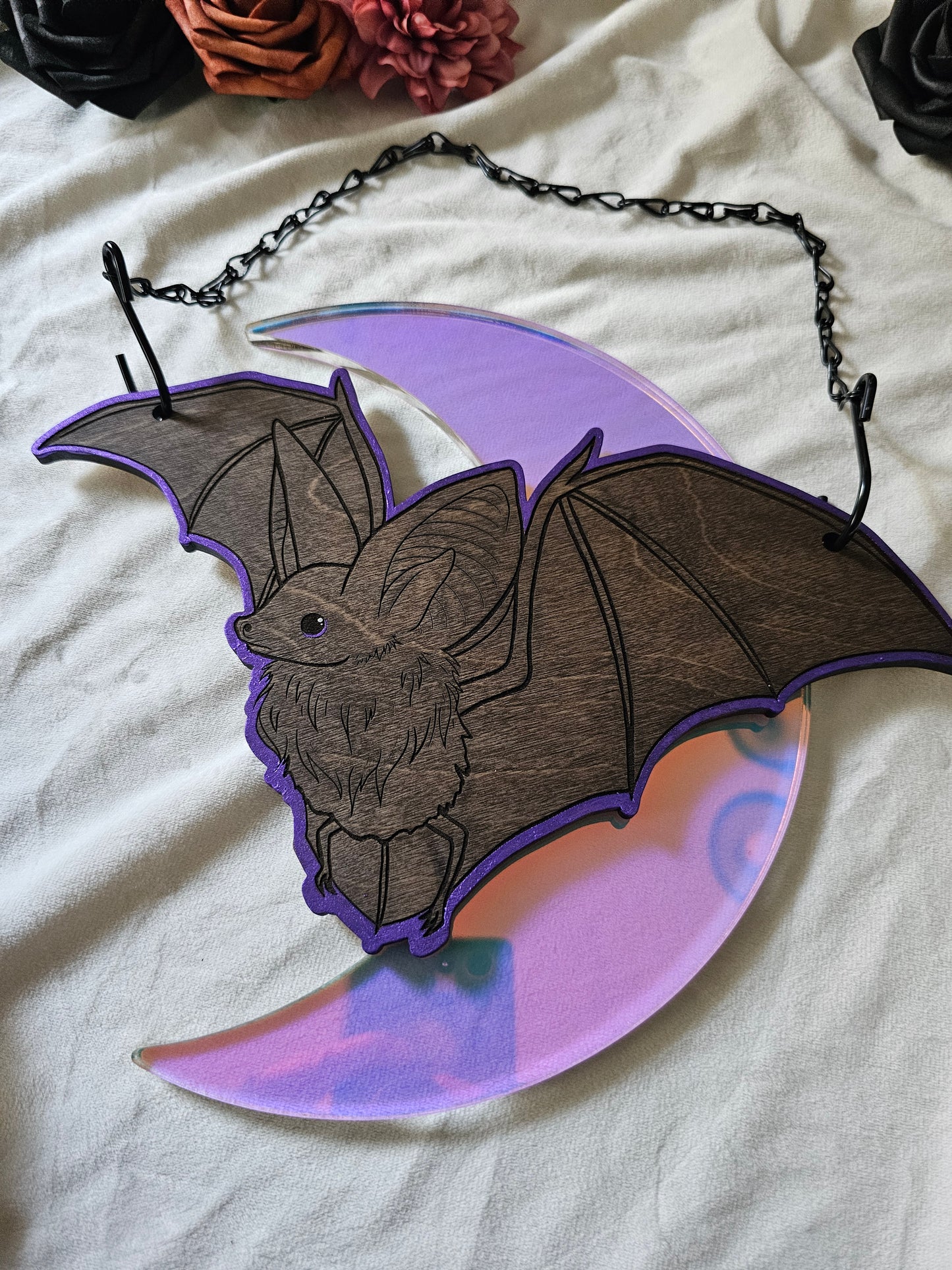 Large Moon Bat - Purple/Iridescent