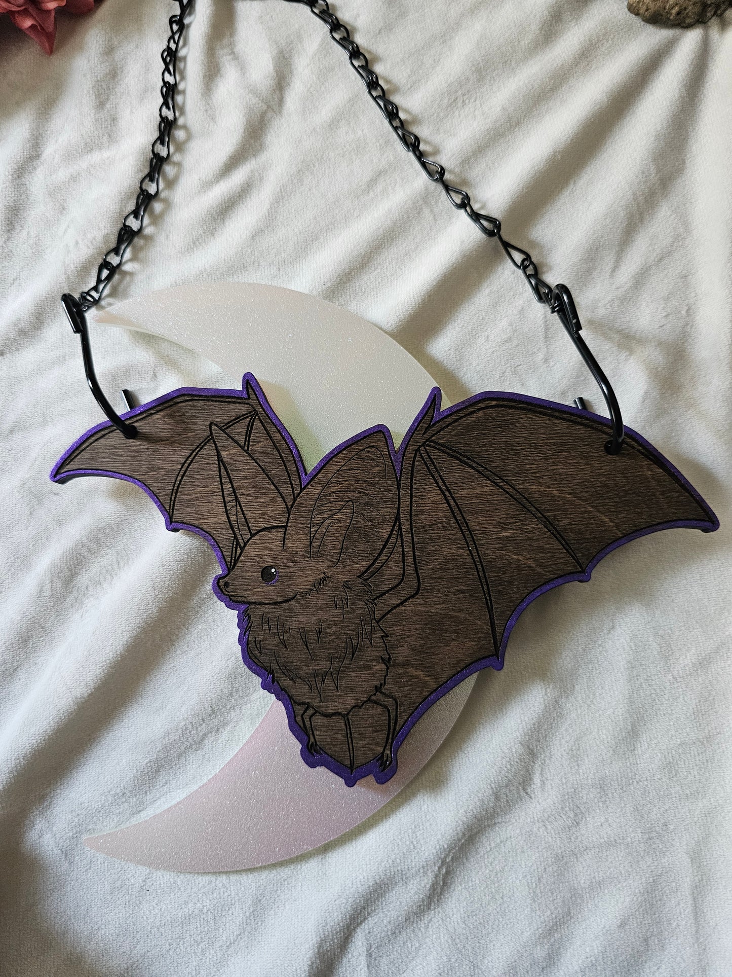Small Moon Bat - Purple/Opal