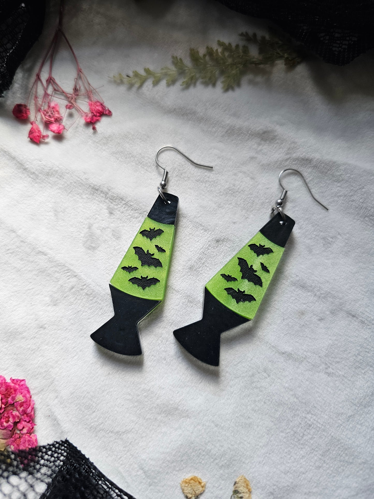 Lime Green Bat Lava Lamps
