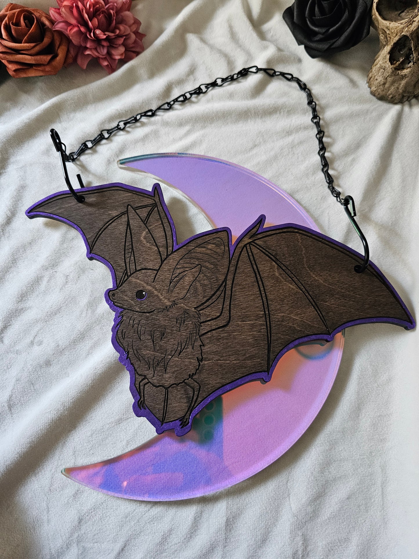 Large Moon Bat - Purple/Iridescent