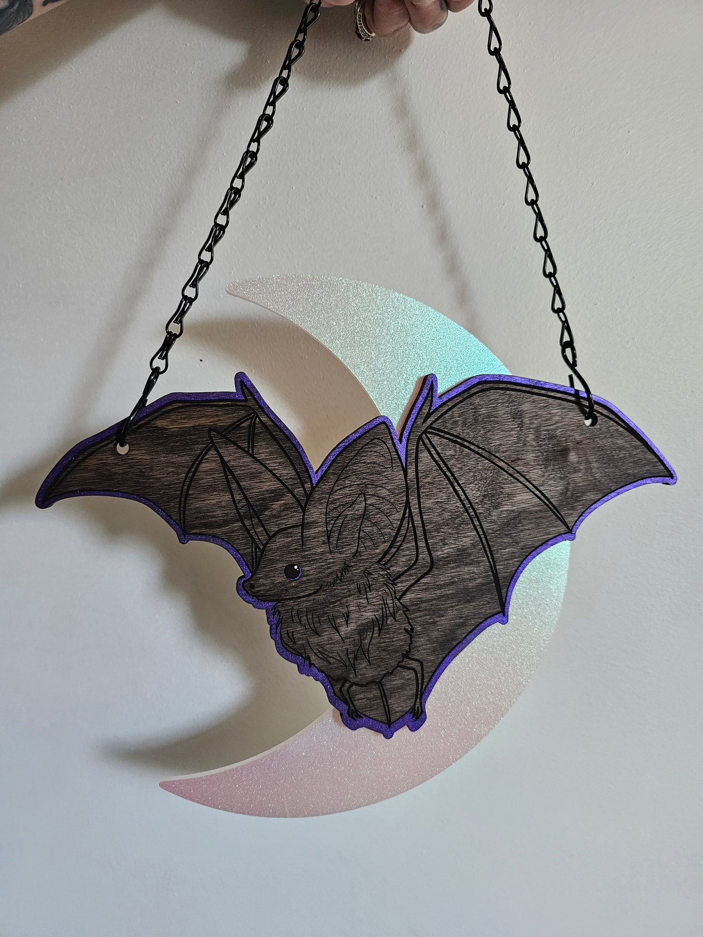 Large Moon Bat - Purple/Opal Shimmer