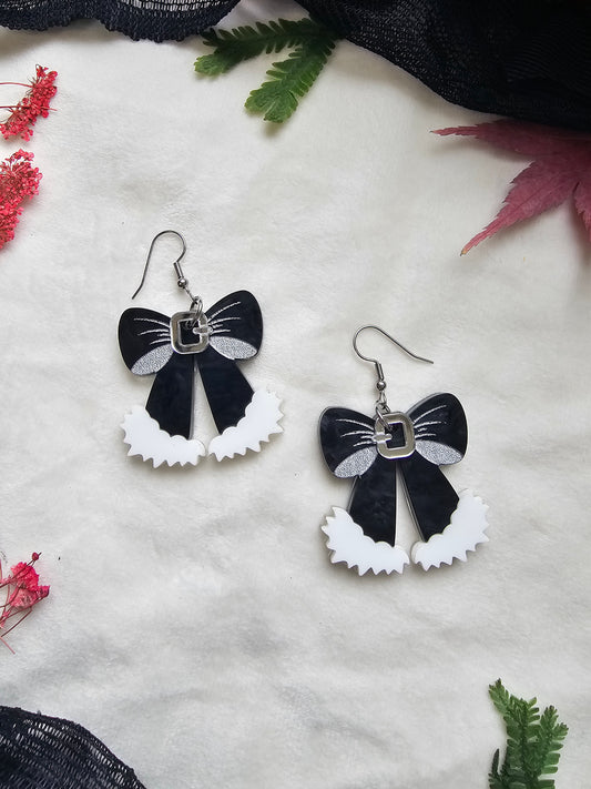 Black Marble Santa Bows