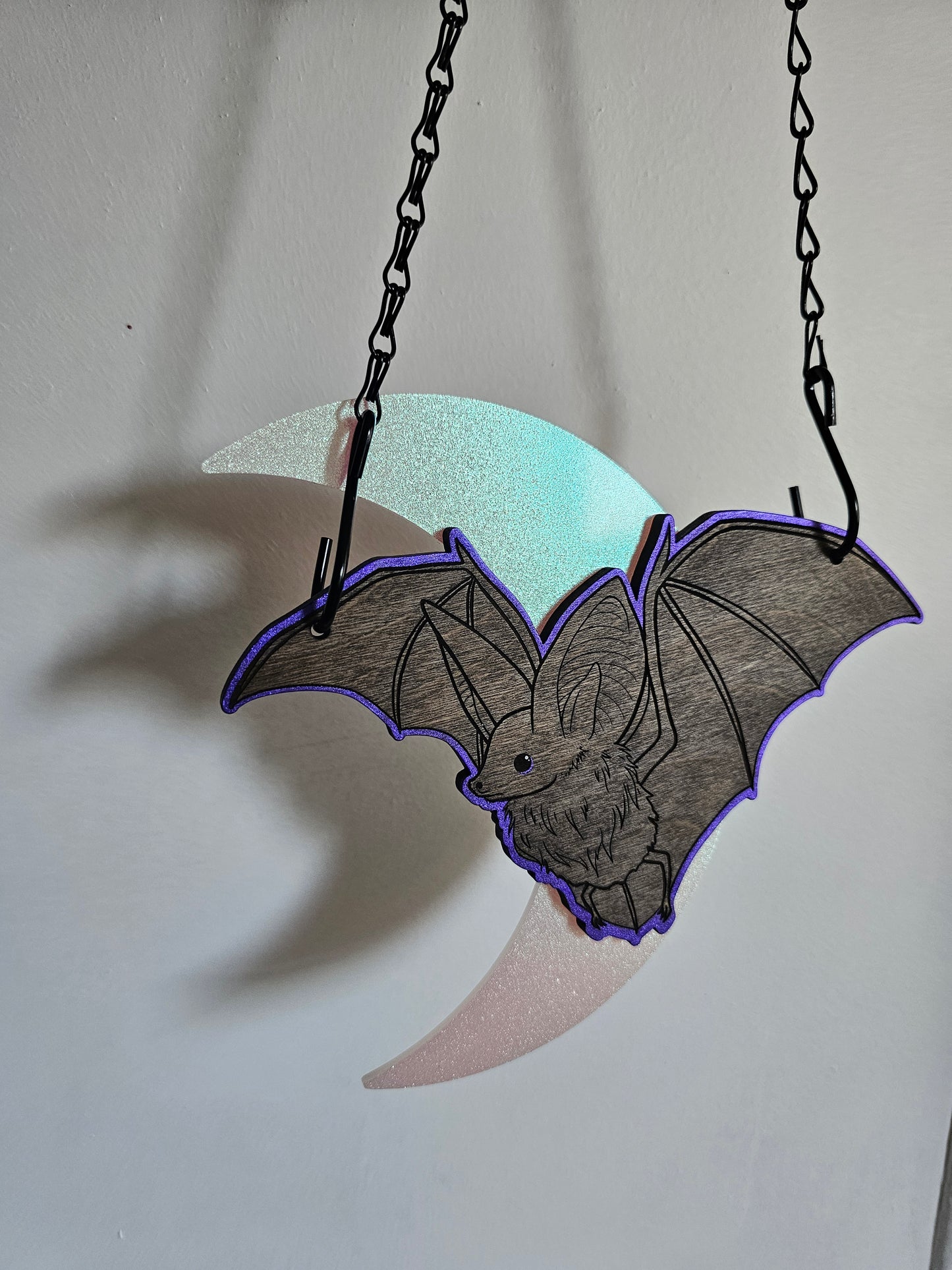 Small Moon Bat - Purple/Opal
