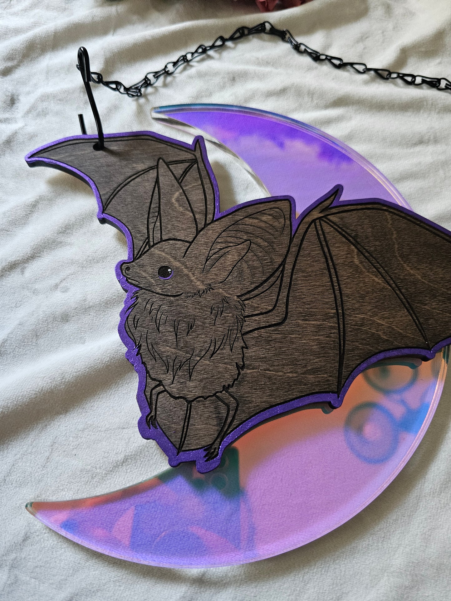 Large Moon Bat - Purple/Iridescent