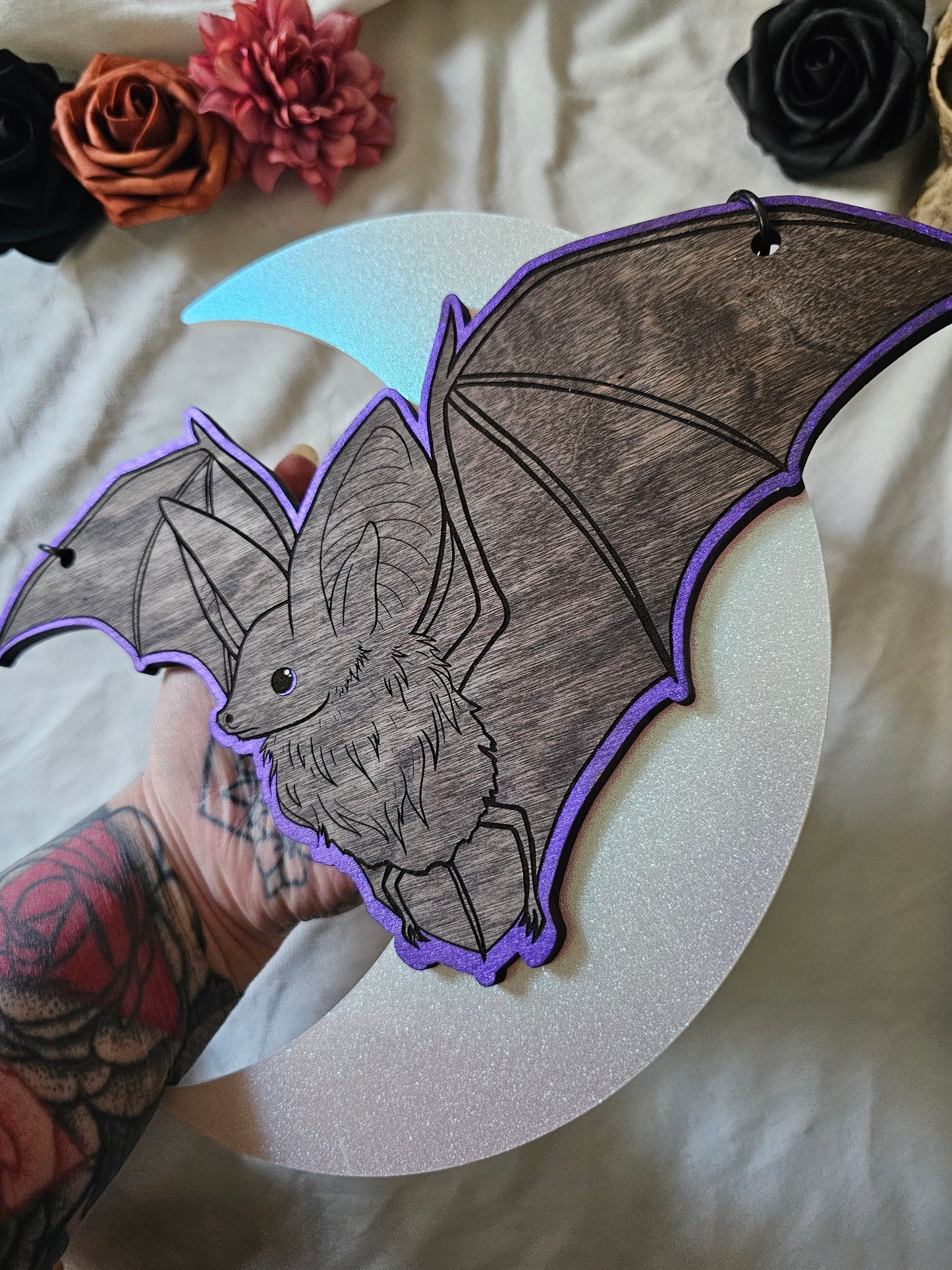 Large Moon Bat - Purple/Opal Shimmer