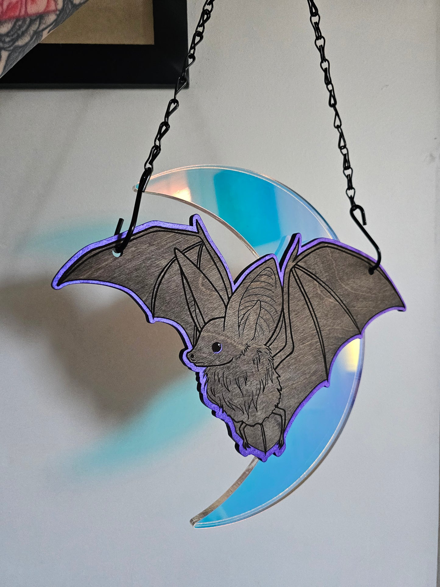 Large Moon Bat - Purple/Iridescent