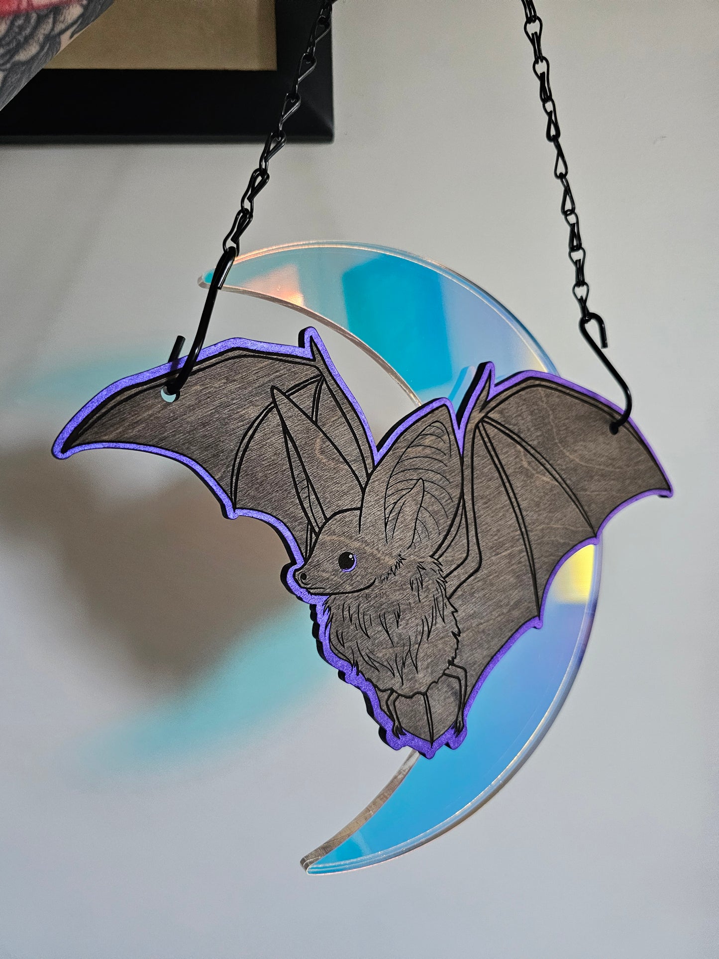 Large Moon Bat - Purple/Iridescent